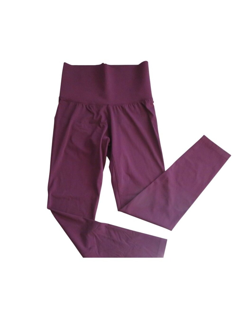 Coco + Carmen Womens Burgundy High-Waisted Leggings M Polyester Blend Stretch